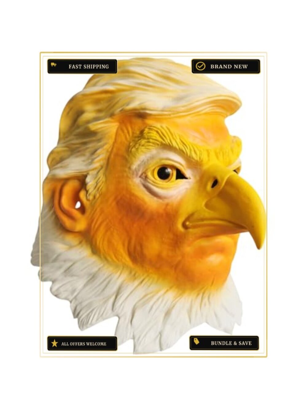 Eagle Head Mask Halloween Latex Full Head Realistic Cosplay Carnival Costume
